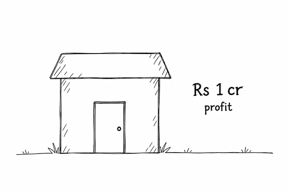 Small shop with a profit figure of Rs 1 crore