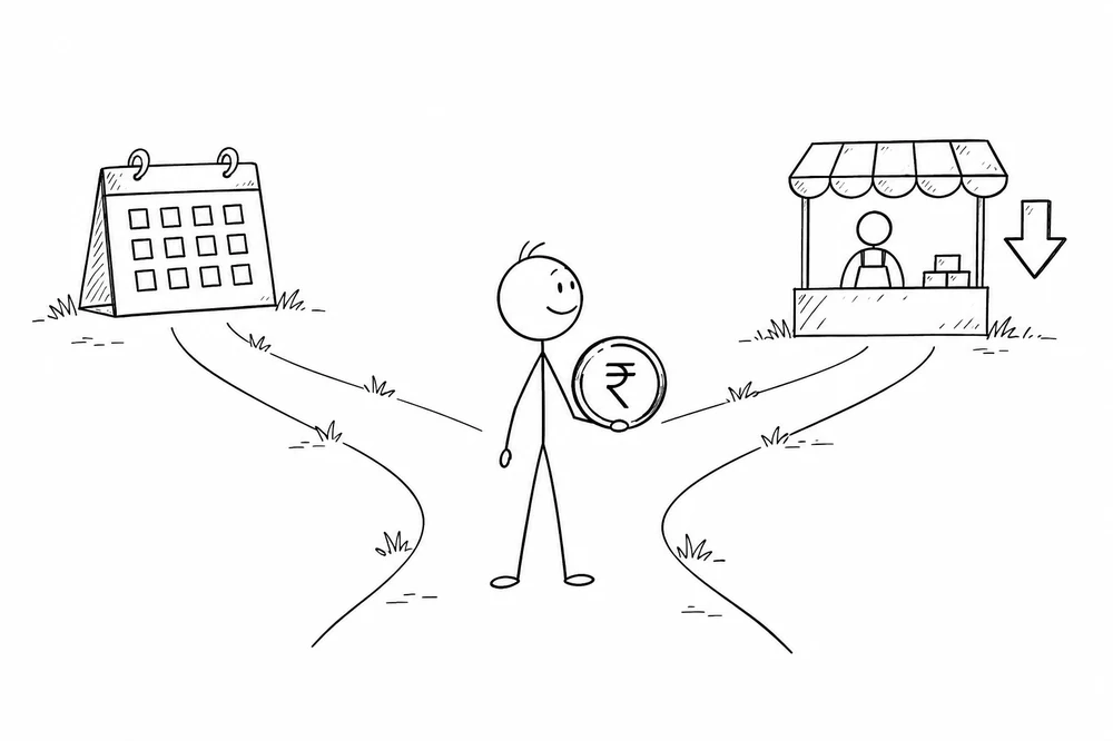 Stick figure illustration for If You Hold Sovereign Gold Bonds, Your Only Ques